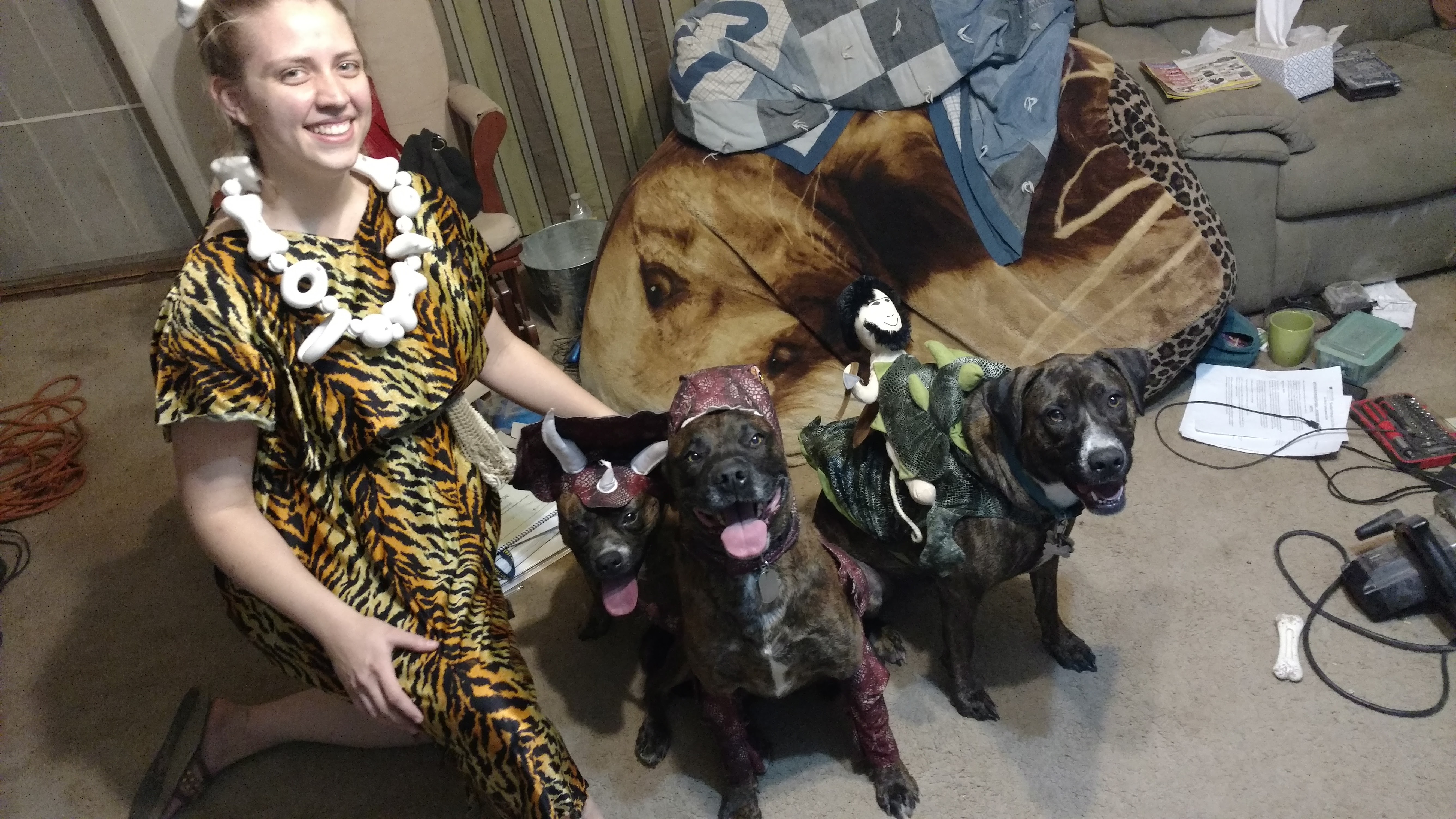 My Wife and dogs (My modern stoneage family)